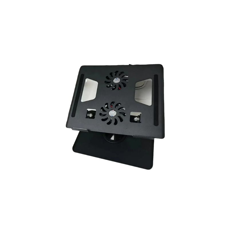YL-906 Aluminum Laptop Stand with 360° Rotating Base & Dual Cooling Fans - Image 2