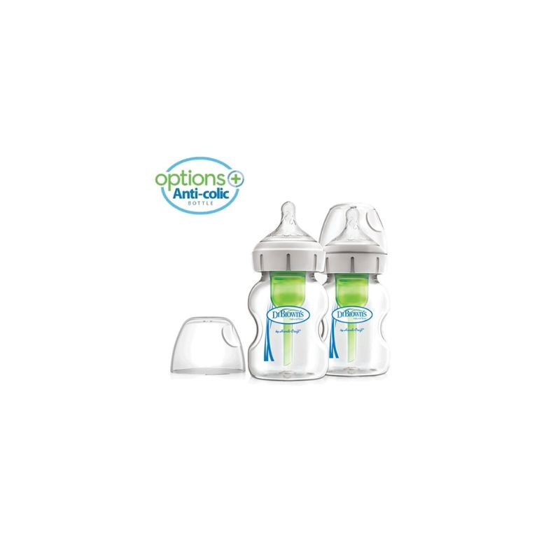 150ml Options+ Wide-Neck Glass Bottle(2-Pack) (1)