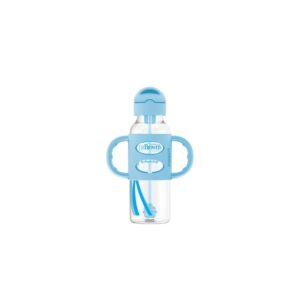 250mL Narrow Sippy Straw Bottle Blue