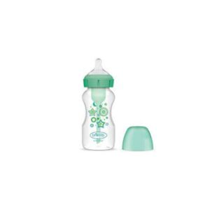 9oz270ml Options+ Wide-Neck Deco Bottle w Sippy Spout Green