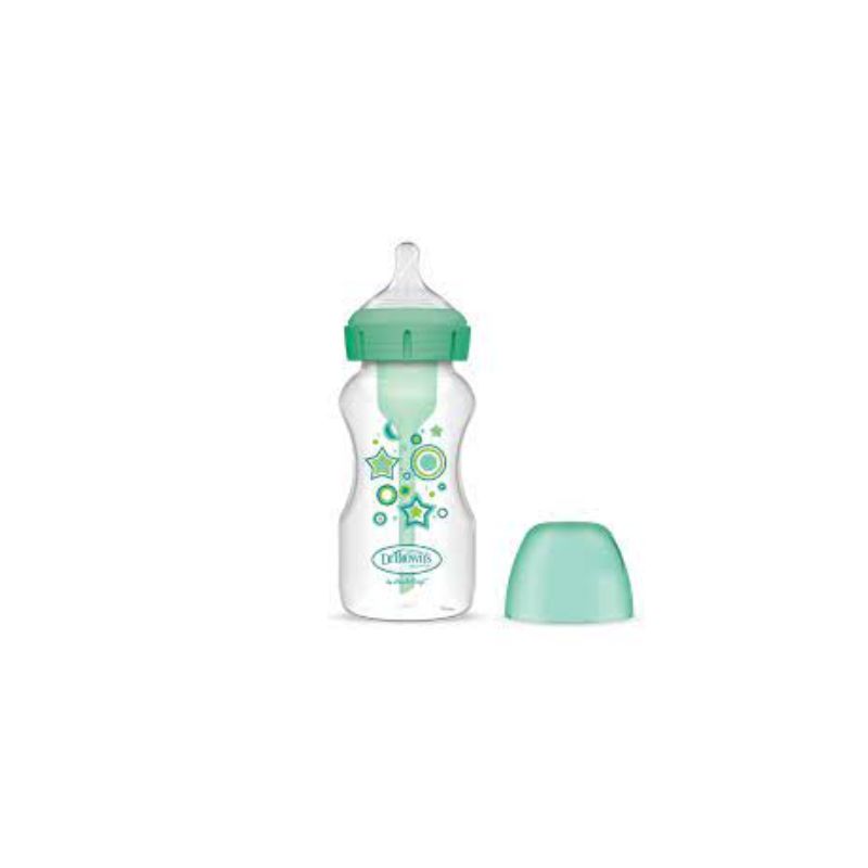 9oz270ml Options+ Wide-Neck Deco Bottle w Sippy Spout Green