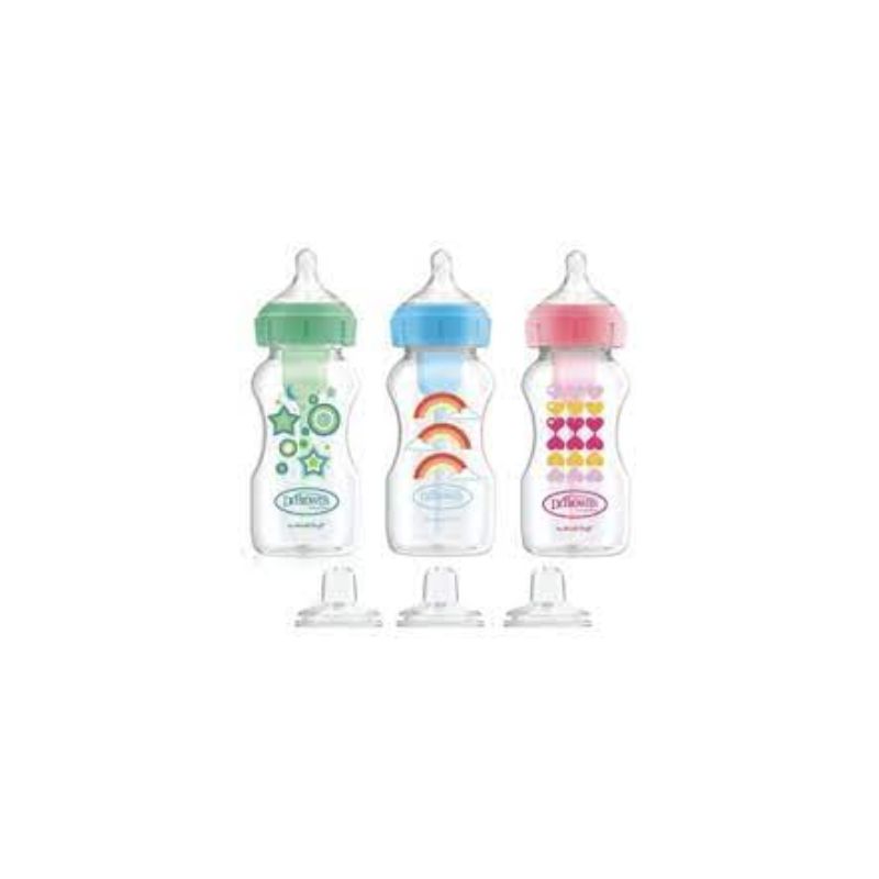9oz270ml Options+ Wide-Neck Deco Bottle w Sippy Spout