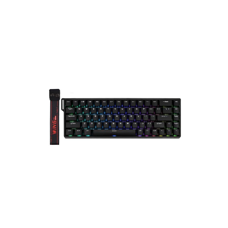 AULA WIN68 HE Hall Effect Magnetic Switch Gaming Keyboard Greywood Black