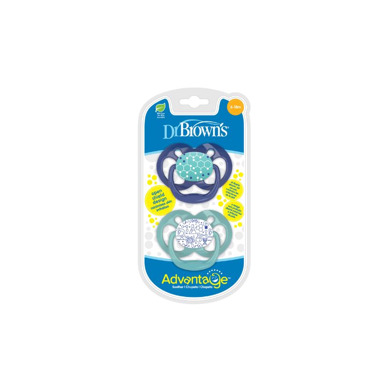 Advantage Pacifiers Stage 2 Blue Chemistry 2-Pack