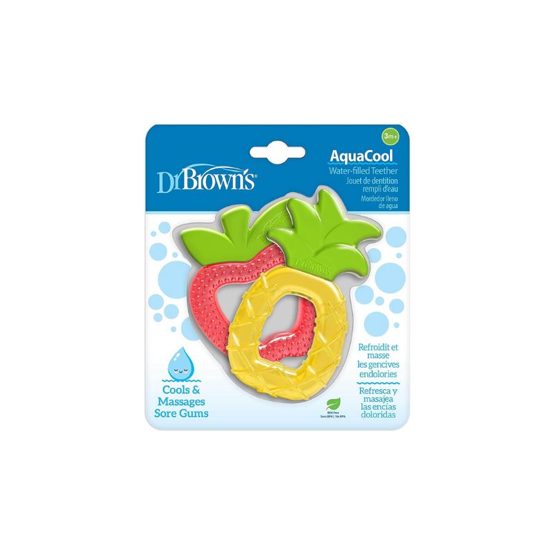 AquaCool Water-Filled Teether, Pineapple and Apple, 2-Pack