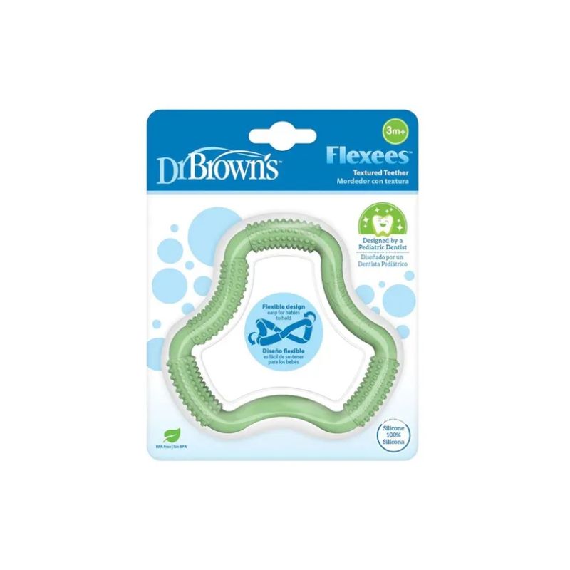 Flexees Textured Teether, Green, 1- Pack