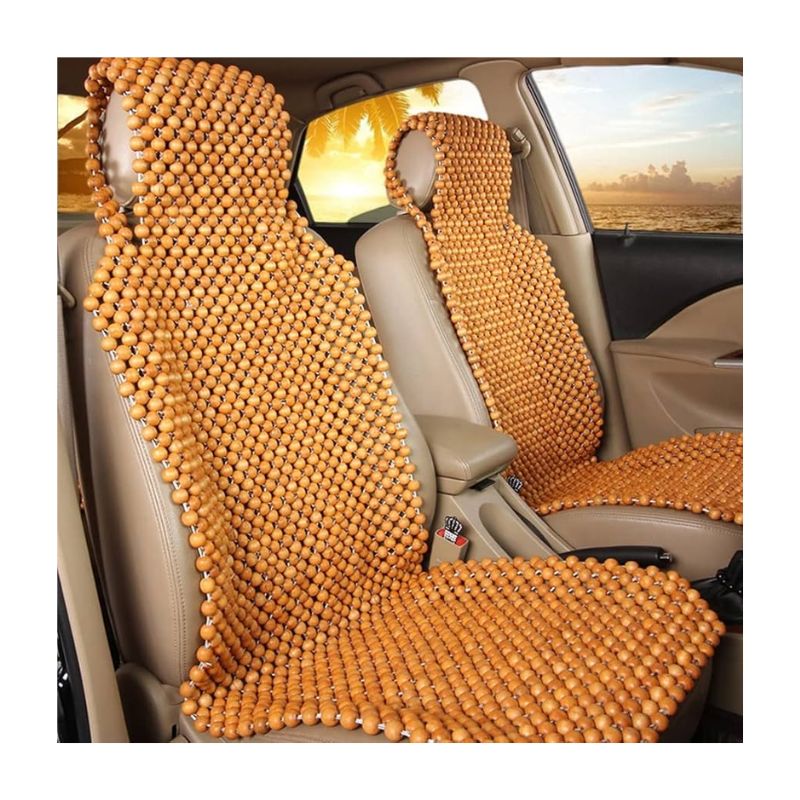 Seat cushion with beads