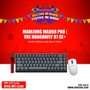 Combo of Madlions MAD68 Pro(Gateron Jade) and VXE Dragonfly R1 SE+
