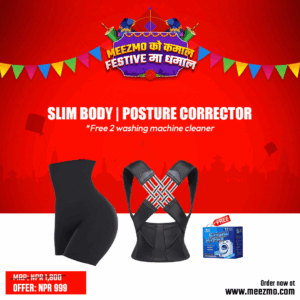 Combo: Slim Body Shaper + Posture Corrector(Free 2 Washing Machine Cleaner Tablets)
